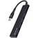 Bonelk Long-Life USB-C to 4 Port USB 3.0 Slim Hub (Black)