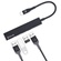 Bonelk Long-Life USB-C to 4 Port USB 3.0 Slim Hub (Black)