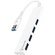 Bonelk Long-Life USB-A to 4 Port USB 3.0 Slim Hub (White)