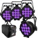 Chauvet SlimPAR Pro H USB Low-Profile RGBAW+UV LED 4 Light Bundle (Black)
