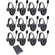 Eartec UltraLITE Pro16 Full-Duplex Wireless Intercom System with 12 Single-Ear Headsets (2.4 GHz)