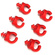 Titan 3/8"-16 Cable Management Clips (6 Pack, Red)
