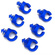 Titan 3/8"-16 Cable Management Clips (6 Pack, Blue)