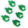 Titan 3/8"-16 Cable Management Clips (6 Pack, Green)