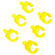 Titan 3/8"-16 Cable Management Clips (6 Pack, Yellow)