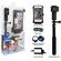 DiCAPac Waterproof Action Case for Smartphone up to 5.8" and Floating Selfie Stick Kit