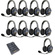 Eartec UltraLITE Pro16 Full-Duplex Wireless Intercom System with 9 Dual-Ear Headsets (2.4 GHz)