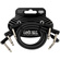 Ernie Ball Flex Patch Cable (12", Black, 3-Pack)