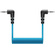 Sennheiser CL 35 Coiled Right-Angle 3.5mm TRS to Right Angle 3.5mm TRS Cable (Non-Locking, Blue)