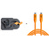 Tether Tools TetherGuard LeverLock Plate & TetherPro USB-C Cable Kit (4.5m, High-Visibility Orange)