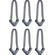 WANDRD WORRYLESS Locking Zipper Puller (Aegean Blue, 6-Pack)