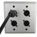 SoundTools WallCAT MX-S Wall Plate with Four XLR 3-Pin Male Connectors (Silver)