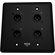 SoundTools WallCAT MX-B Wall Plate with Four XLR 3-Pin Male Connectors (Black)