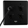 SoundTools WallCAT MX-B Wall Plate with Four XLR 3-Pin Male Connectors (Black)