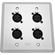 SoundTools WallCAT FX-S Wall Plate with Four XLR 3-Pin Female Connectors (Silver)