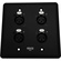 SoundTools WallCAT FX-B Wall Plate with Four XLR 3-Pin Female Connectors (Black)