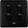 SoundTools WallCAT FX-B Wall Plate with Four XLR 3-Pin Female Connectors (Black)