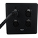 SoundTools WallCAT FX-B Wall Plate with Four XLR 3-Pin Female Connectors (Black)