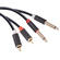 Titan Dual 1/4" Male to 2 RCA Male Audio Converter Cable (1.5m)