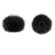 Bubblebee Industries The Windbubble PRO Fur Windscreen for Omni Lavalier Mics (Black, Medium, 2-Pack)