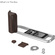 SmallRig 6236 L-Shaped Mount Plate with Wooden Handle for FUJIFILM X-E5 (Ebony, Silver)