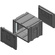 Pelican 8U Spacecase Static Rack Case (Black)