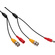Pearstone BNC Extension Cable with Power for CCTVs - 75'