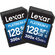 Lexar 128GB Platinum II UHS-I 300x SDXC Memory Card (Class 10, 2-Pack)