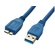 DYNAMIX USB 3.0 Type Micro B Male to Type A Male Connector (Blue, 1 m)
