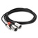Hosa HMX-015Y 3.5" Stereo Mini to Dual 3-Pin XLR Male Breakout Cable (15')