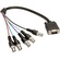 Hosa VGF-306 Breakout Cable HDB15 Male to BNC Female x5 - 6' (1.83 m)