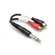 Hosa YPR-102 Stereo 1/4" Male to 2 RCA Female Y-Cable - 6"