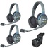 Eartec UL3D UltraLITE 3-Person Headset System with Batteries, Charger & Case (Dual-Eared)
