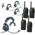 Eartec USSC4000IL 4-User SC-1000 Two-Way Radio with Ultra Single Inline PTT Headsets