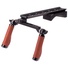 Wooden Camera Shoulder Rig v2 Base with Rosette Handles (Brown Leather)