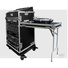 Road Ready 11U slant rack with casters and table
