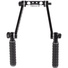 Wooden Camera Rosette Handle Kit (Black Rubber)