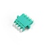 DYNAMIX Fibre LC/ LC Quad Multi-Mode Joiner with PhBr Sleeve (Aqua)