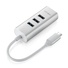 MiniX NEO C-UE USB-C to 3-Port USB 3.0 & Gigabit Ethernet Adapter (Silver)