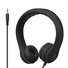PROMATE Flexure Kid-Friendly Over-Ear Wired Headphones (Black)