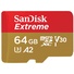SanDisk 64GB Extreme UHS-I microSDXC Memory Card includes SD Adapter