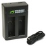 Wasabi Power Dual USB Charger with USB cable for GoPro Fusion