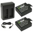 Wasabi Power Battery (2-Pack) and Dual USB Charger for SJ4000, SJ5000, SJ6000 Cameras