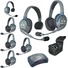 Eartec Ultralite Hub 7 Person System with 2 Single and 5 Double Headsets