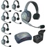 Eartec Ultralite Hub 7 Person System with 7 Single Headsets