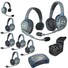 Eartec Ultralite Hub 8 Person System with 2 Single and 6 Double Headsets