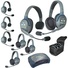 Eartec Ultralite Hub 8 Person System with 4 Single and 4 Double Headsets