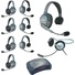 Eartec Ultralite Hub 9 Person System with 4 Single, 4 Double and 1 Monarch Headset