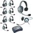 Eartec Ultralite Hub 9 Person System with 5 Single, 3 Double and 1 Monarch Headset