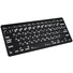 LogicKeyboard XL Print Bluetooth 3.0 Mini Keyboard (American English/Hebrew, White on Black)